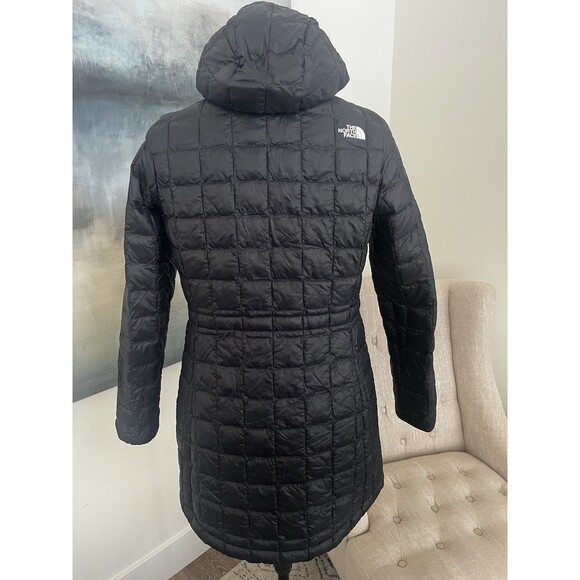 The North Face Women’s ThermoBall Eco Parka Black Hooded Jacket Size Small - Picture 5 of 11